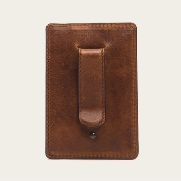 Frye Logan Money Clip Card Case in Cognac NIB - Picture 2 of 10